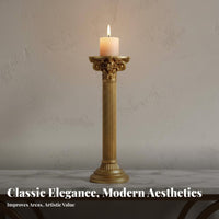 Roman Column Candle Holder Romantic Atmosphere Roman Pillar Statue Resin Pillar Candlestick Vintage Design for Mantelpiece Decor