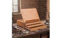 Wooden Tabletop Easel with Storage Compartments Portable Desktop Easel with Storage Foldable Art Supply Compact for Artists, Students, Hobbyists, Studio, Classroom