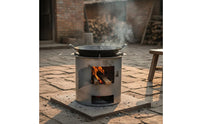 Sturdy Wood Combusting Heater Compact Camping Wood Heater Easy to Set up Outdoor Cooking Gear for Backyard