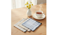 3 Pieces Plaid Pocket Squares Soft Pocket Squares Lightweight Hankies for Men, Seniors, Daily Use, Travel, Gifting