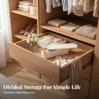 3 Pieces Underwear Compartment Box Stackable Drawer Organizer Foldable Design