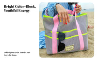 Mesh Tote Korean Design Waterproof Swim Bag Multifunctional Large Utility Tote for Beach Enthusiast S, Vacati Single Rs, Swimming, Travel