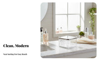 Plastic Box with Lid Stackable Design Push-Latch Clear Box Secure Latches