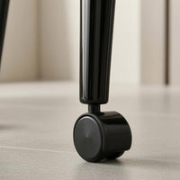 Glossy Black Double Trash Bin High-Legged Lidded Trash Bin Slim Legs Waste Container Rounded-Corner
