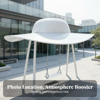 Cumulus Seat Sculpture Sculpture Instagrammable Large Landscape Ornament Original Design Rainbow Cumulus Seat Sculpture for Couples, Tourists