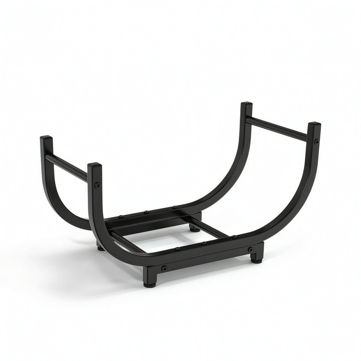 Heavy Duty Firewood Rack with Handle Sturdy Firewood Holder with Handle Space-Saving Metal Log Holder Rust-Resistant for Fireplace, Hearth