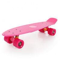 Portable Single-Kick Skateboard Smooth Plastic Skateboard Long-Lasting Cruiser Board on-the-Move for Street Riding