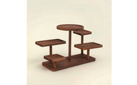 Multi-Tier Tiered Display Stand Solid Wood Wooden Display Stand Sturdy Desktop Organizer Rack Compact for Collectors, Decorators, Shop Window, Living Room, Bedroom