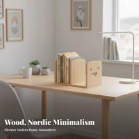 upright Book Rack Space-Saving Desktop Organizer Minimalist aesthetic for Book Holder