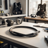 Scuba Inflation Hose 250 PSI Low Pressure Inflation Hose with Metal Fittings Flexible for Divers