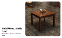 Stable Structure Solid Wood Dining Table Spacious Tabletop Rectangular Restaurant Table Versatile Design Easy to Clean for Business Owners, Homeowners, Families, Snack Bar, Cafeteria, Breakfast Nook, Living Room