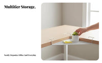 Triangular Corner organizer Space-Saving Desk Rack Modern Design for Cubicle