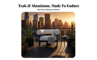 Modular Combination Round Pillow Back Sofa Modern Design Garden Lounge Set Weather-Resistant Patio Seating Sturdy Construction for Hospitality Businesses, Homeowners, Families, Balcony, Terrace, Backyard, Poolside