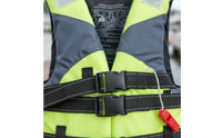 Quick-Release Buckle Adult Life Vest High Visibility Colors Boat Life Jacket Sturdy Water Safety Vest 360 Degree Reflective Strips for Adults, Boating, Travel