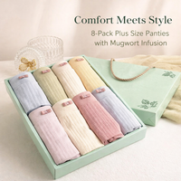 Underwear Women Plus Size Breathable Gusset Knickers Multipack, Postpartum C Section with Lace Trim, Seamless Comfort Fit
