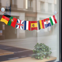 Festive Atmosphere National Flag String Banner Easy to Hang International Country Flag String Vibrant Colors Football Theme Bunting Lightweight for Bar Owners, Pubs, Restaurants, Game Viewing, Parties