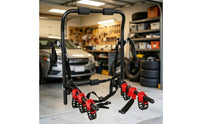 Black Rear-Mounted Bike Rack Red Plastic Car Bike Rack Securing Straps Cycle Carrier Padded Contact Points