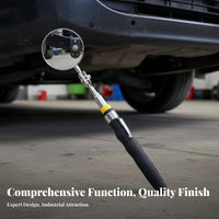 Telescopic Inspection Mirror Adjustable Reach Telescoping Inspection Mirror Stainless Distortion-Clear Reflection