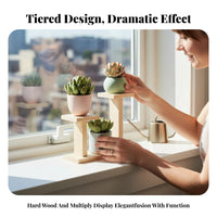 Tiered small potted plants Rack Multi-Tier Design Tiered Display shelf areaSaving