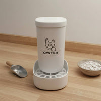 Two Mounting Options Grit and Oyster Shell Feeder Easy Installation Hanging Chicken Feeder Sturdy Construction for Hobby Farmers