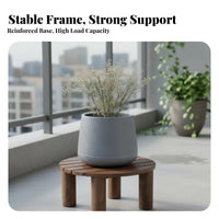 adaptable Round Wooden Riser Natural Wood Texture Round Floor Riser long-lasting Sturdy Plant Stand Traditional and traditional design for aquatic tank hobbyists, Interior Decorators, Gift Givers, Living Room, Balcony, outdoordoor, Entryentry