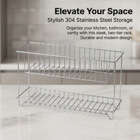 Shelf Organizer for Rectangular Under Cabinet Countertop Use, Racking Storage Shelving Unit for Kitchen Organizers