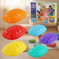 5 Pieces Textured Turtle Balance Stepping Stones Low-Height Turtle Shell Stepping Stone Molded Toy Non-Slip for Children, Toddlers, Obstacle Course, Playroom, Classroom