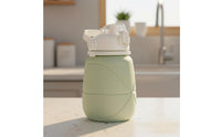 Food Grade Collapsible Travel Bottle Portable Silicone Water Bottle Space-Saving Large Capacity Water Container Lightweight for Travelers, Campers, Athletes, Outdoor, Sports