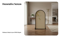 Freestanding Floral Panel French design Multi-Panel Room partitionr Floor-Standing Folding Screen for Homeowners, Renters, Entryway, Bedroom, teleconference Calls
