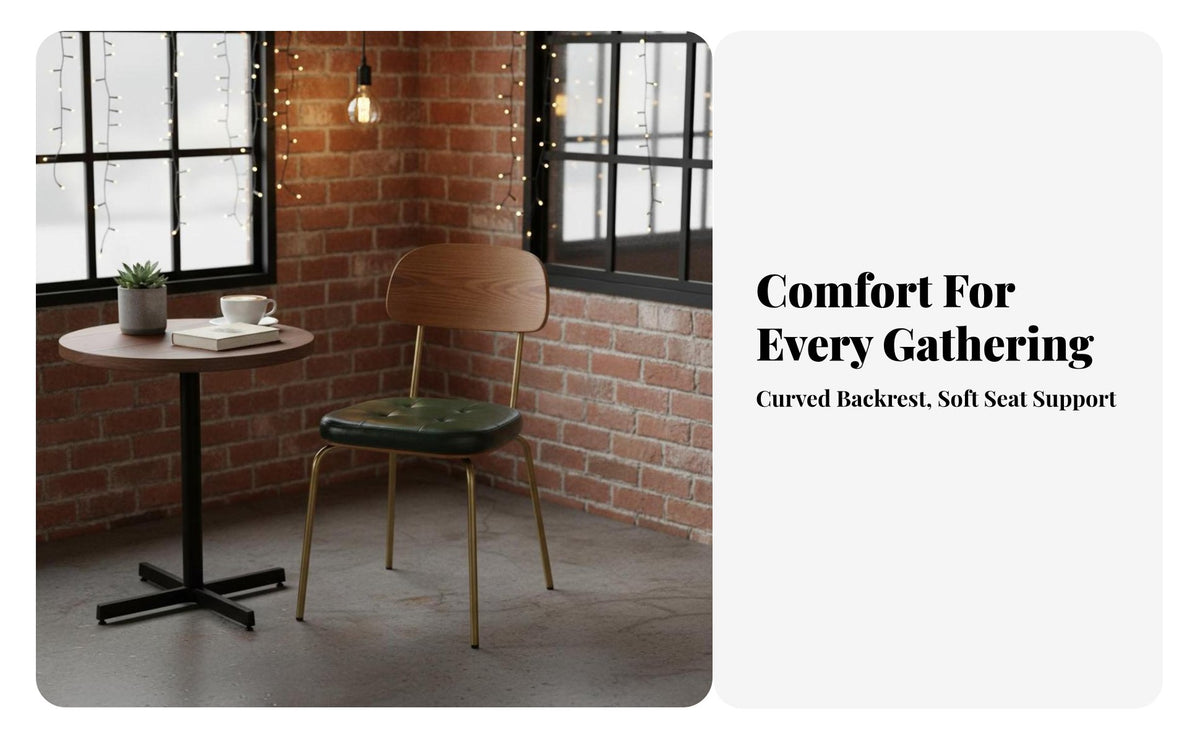 Industrial Design Armless Side Chair Retro Design Arachnoid Leg Chair Comfortable Dining Seat Sturdy for Restaurant Owners, Interior Designers, Cafe, Living Room, Office, Bedroom