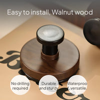 Walnut Grain Suction Hook Wall-Mounted Rack