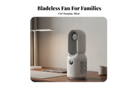 Quiet Operation USB Desk Fan Long Battery Life Desktop Air Cooler 8 Hour Run Time for Office Workers, Home Users, Dorm Room, Bedroom