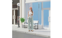 Girl Figure Holding Coffee Colorful Coffee Cup Figurine Highly Detailed