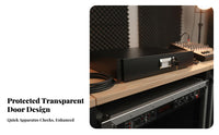 Rack-Mountable Wheeled Equipment Case Reinforced Corners Wheeled Sound System Cabinet Heavy-Duty Safeguarding Container Secure Latch for Audio Engineers, Event Technicians, Musicians, Live Performances, Concert Venues, on Location, Theaters