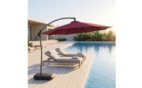 Cantilever Patio Umbrella Hanging Side-Pole Patio Cover Adjustable for Poolside, Backyard, Garden