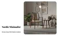 Hardwood Wood Frame Cane support Armchair Nordic design Dining Chair Minimalist Design Household Furniture Ergonomic supportrest for Homeowners, Adults, Interior Decorators, Living Room, Kitchen, Bedroom, study area corner