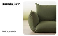 Japanese Design Adjustable Floor Lounger Foldable Adjustable Tatami Seat Washable Cover Lazy Sofa Space-Saving for Apartment Dwellers, Meditators, Small Areas, Bedroom, Living Room, Balcony