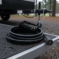7 Pin Trailer Wiring Harness Stable electrical 7 Way Trailer Plug Cable Dust Cover Tow Gear for Towing