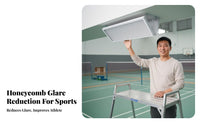 Flicker-without Badminton Court Lamp High Color Rendering Shadowless Gymnasium Light Energy Saving Anti-Glare Court Light 180° Adjustable Angle for Facility Managers, Sports Players, Athletes, Table Tennis Hall