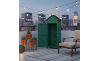 Easy to Organize Garden Tool Storage Cabinet Waterproof Wooden Storage Cabinet Anti-Corrosion Outdoor Tool Shed Spray-Painted Finish for Balcony, Yard