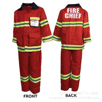 Kids Firefighter Costume Role Play Performance Outfit Set