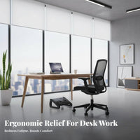 Improves Posture Under-Desk Footstool Anti-Slip Design Adjustable Footrest with Massage Rollers Sturdy Leg Rest for Telecommuting Workers, Students, Shorter Indivi Double S, Workstation, Home, Study Room