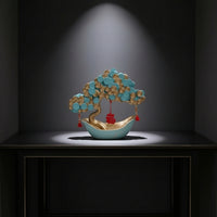 Moneys Tree Statue Oriental-Prosperity Symbol Tree Decorative Tabletop Ornament for Entryway, Tv Cabinet, Study