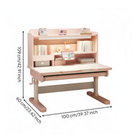 Adjustable Kids Desk and Chair Set Solid Wood Construction Kids Desk and Chair Set Height Adjustable Study Area for Teens, Playroom