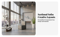 Minimalist aesthetic Curved Sectional Couch distinctive Shape Curved Sofa Sectional Design Commercial Furnishing High-Resilience Foam for Business Clients, Interior Designers, Office Staff, Reception Area, Lobby, Apartment