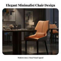 Italian design Upholstered Side Chair Minimalist Design Curved Backrest Chair Padded Seat Dining Seating adaptable Use for Restaurant Owners, Interior Designers, Homeowners, Living Room, Kitchen