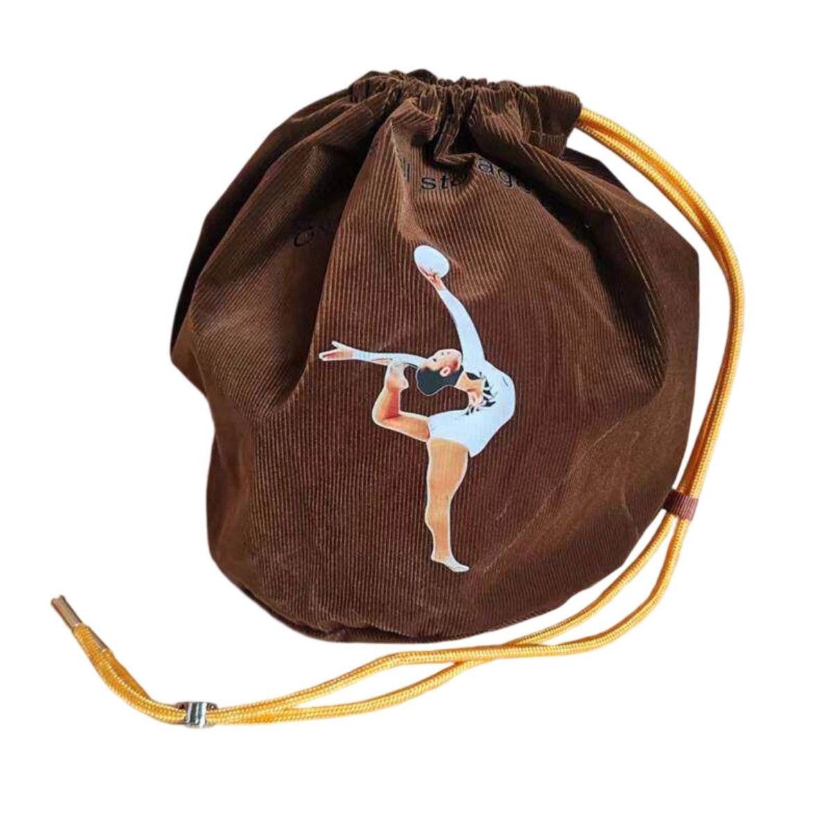 Lightweight Round Drawstring Bag Gymnastics Ball Bag Reusable Stuff Sack for Gymnasts