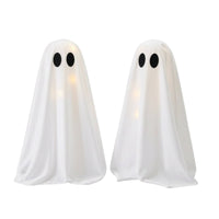 2 Pieces White Ghost Decoration with Draped Body Lightweight Material Ghost Fall Compact for Patio