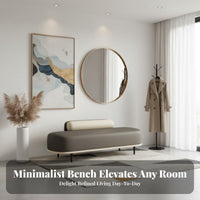 Light Luxury Design Boucle Entryway Bench Multi-Functional Long Stool fashionable design aesthetic Indoor Furniture Spacious Seating for Interior Decor lovers, residents, Apartment Dwellers, Hallway, Bedroom, spacious Closet, Living Room