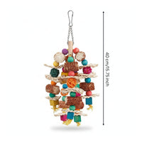 Pet Accessories Hanging Bird Gnaw Toy Physically Active Woven Bird Gnaw Toy Mentally Stimulating for Birds